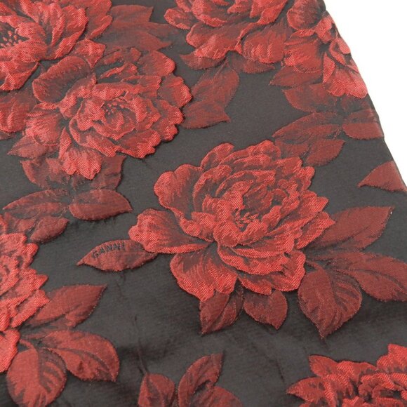 GANNI Floral Jacquard Maxi SKIRT Size 40 8 L High Risk Red Slit Pockets EUC - Picture 12 of 15